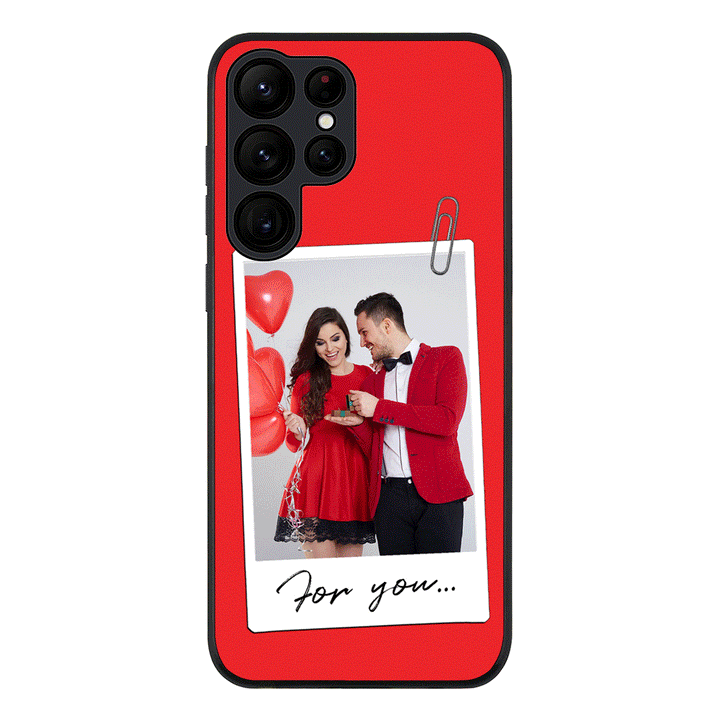 Samsung Galaxy S22 Ultra / Rugged Black Personalized Polaroid Photo Valentine, Phone Case - Samsung S Series - Stylizedd.com