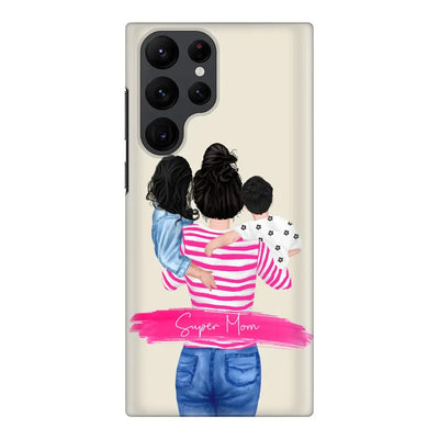 Samsung Galaxy S22 Ultra / Snap Classic Phone Case Custom Clipart Text Mother Son & Daughter Phone Case - Samsung S Series - Stylizedd