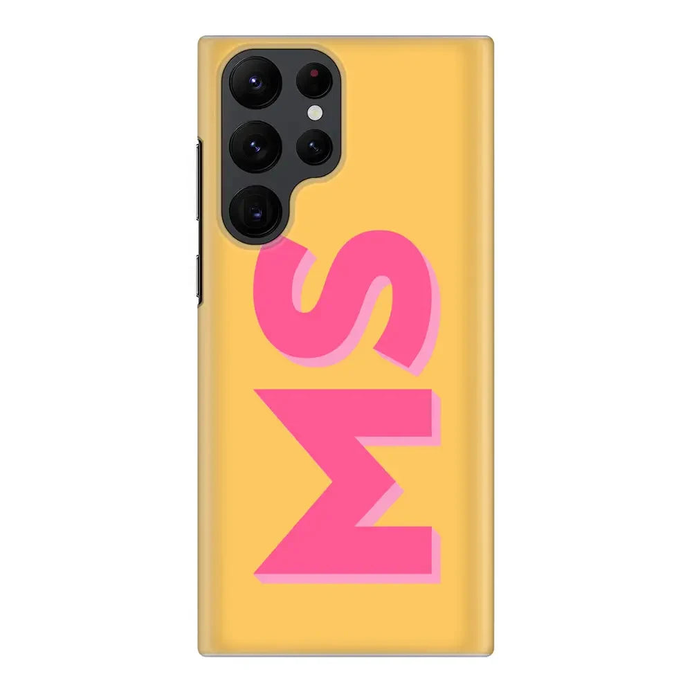 Samsung Galaxy S22 Ultra / Snap Classic Phone Case Personalized Monogram Initial 3D Shadow Text Phone Case - Samsung S Series - Stylizedd