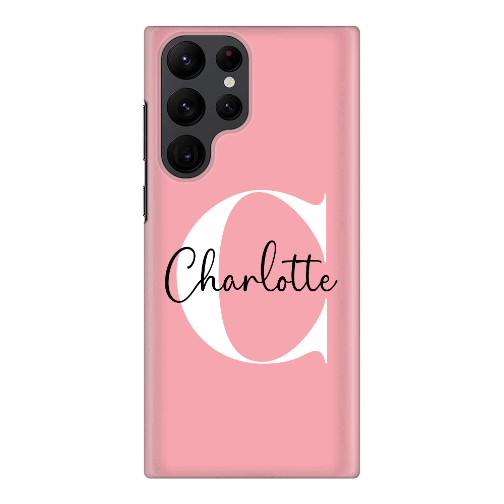 Samsung Galaxy S22 Ultra / Snap Classic Custom Monogram Large Initial Name & Letter, Phone Case - Samsung S Series - Stylizedd.com