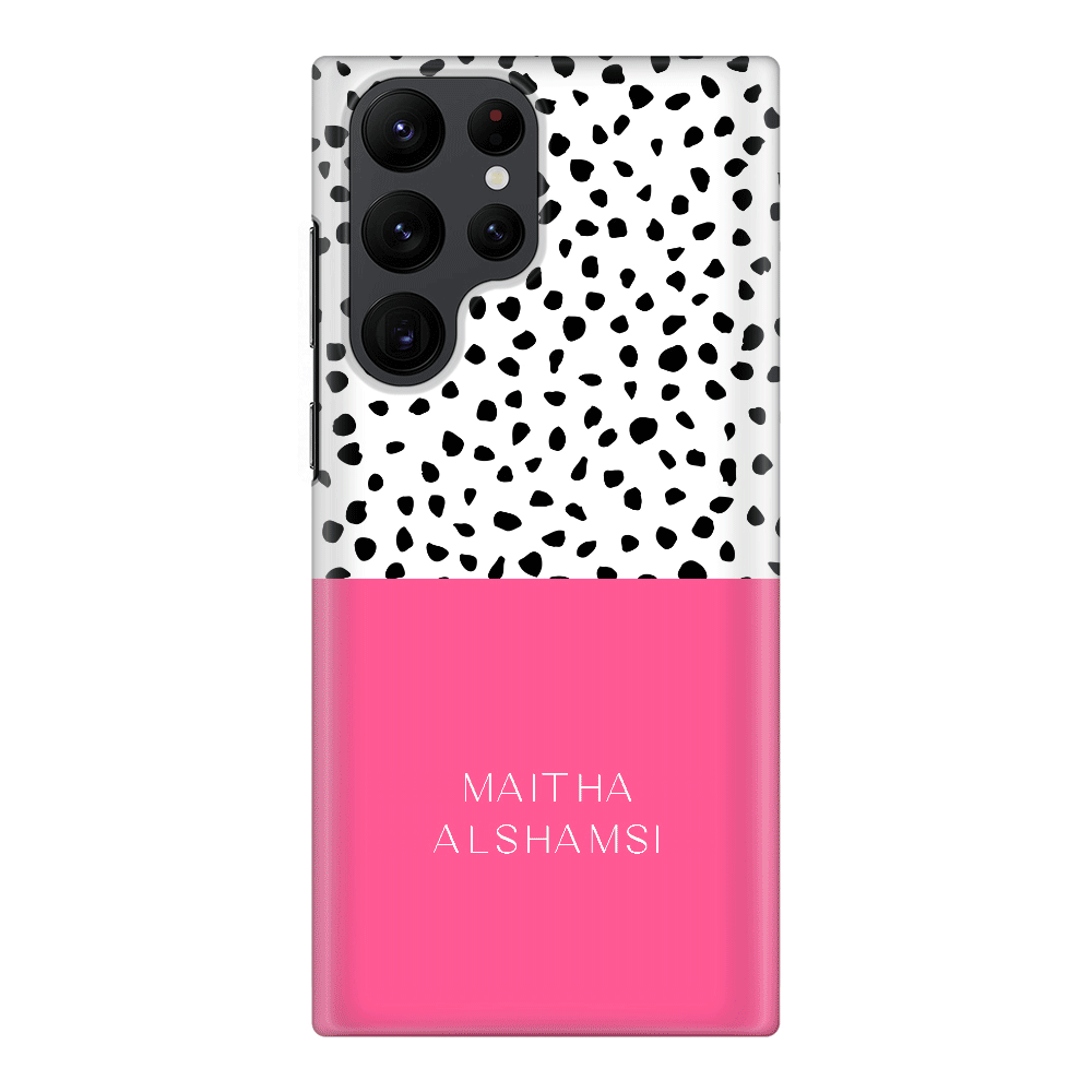 Samsung Galaxy S22 Ultra / Snap Classic Personalized Text Colorful Spotted Dotted, Phone Case - Samsung S Series - Stylizedd.com