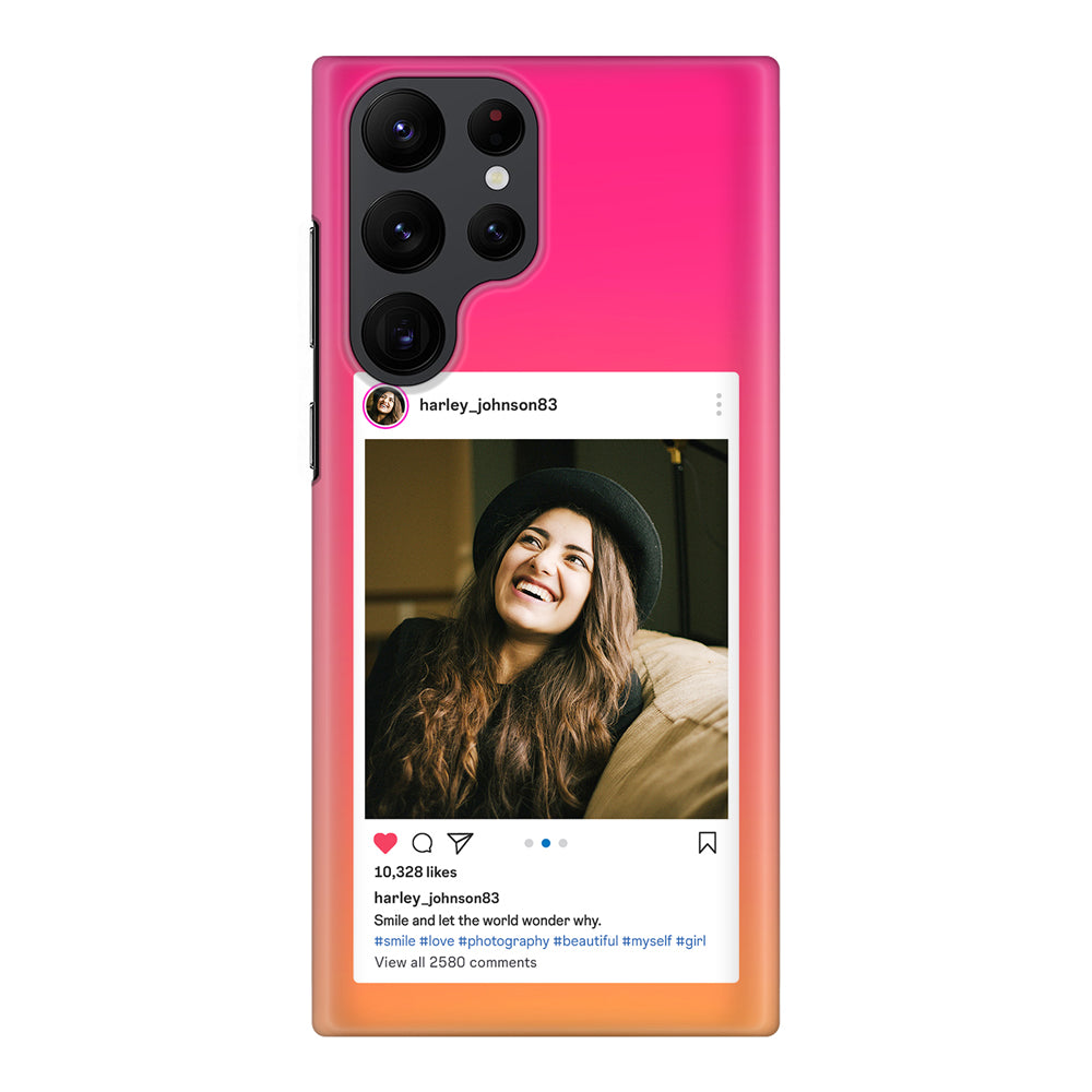 Samsung Galaxy S22 Ultra / Snap Classic Custom Photo Instagram Post Template, Phone Case - Samsung S Series - Stylizedd.com