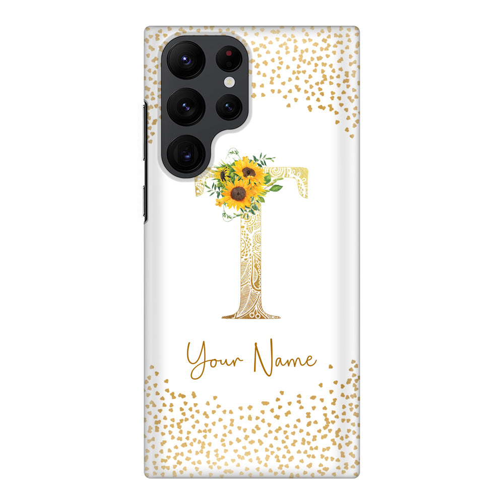 Samsung Galaxy S22 Ultra / Snap Classic Floral Mandala Initial Phone Case - Samsung S Series - Stylizedd.com