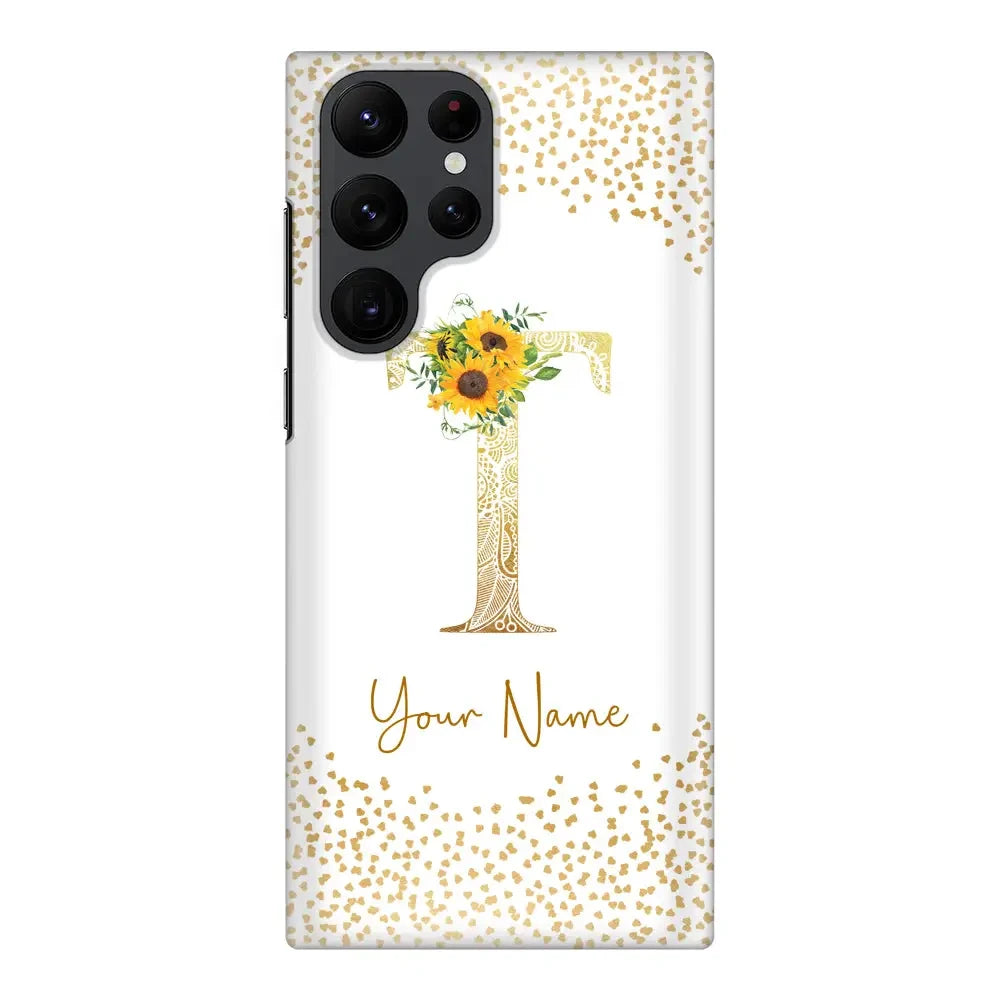 Samsung Galaxy S22 Ultra / Snap Classic Floral Mandala Initial Phone Case - Samsung S Series - Stylizedd.com