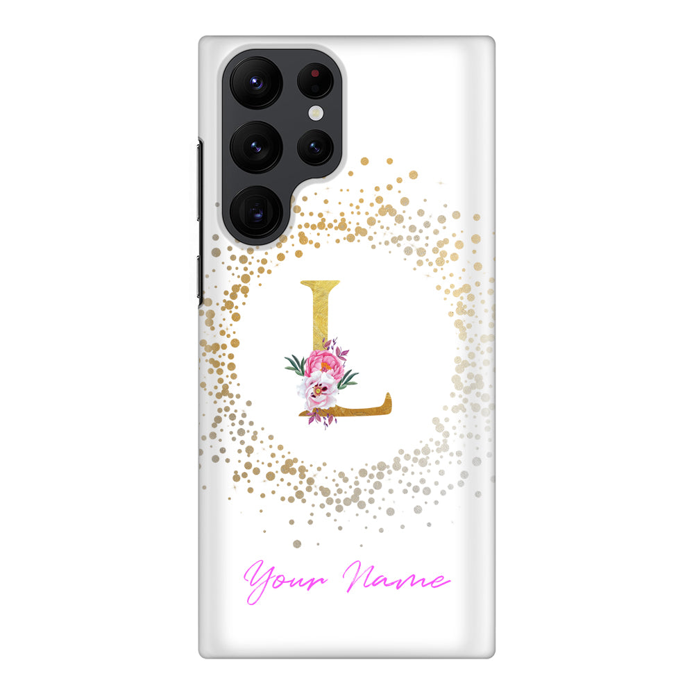 Samsung Galaxy S22 Ultra / Snap Classic Floral Initial Phone Case - Samsung S Series - Stylizedd.com