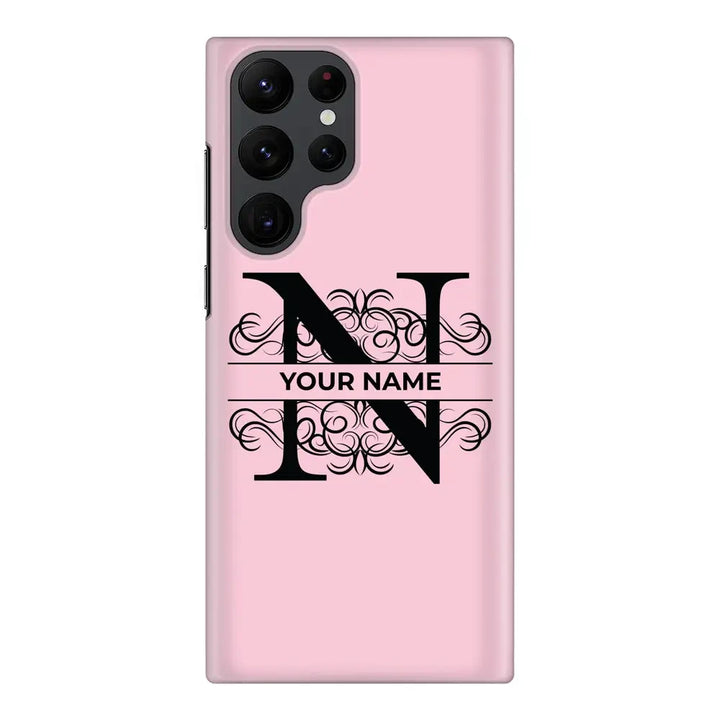 Samsung Galaxy S22 Ultra / Snap Classic Phone Case Split Floral Initial Phone Case - Samsung S Series - Stylizedd