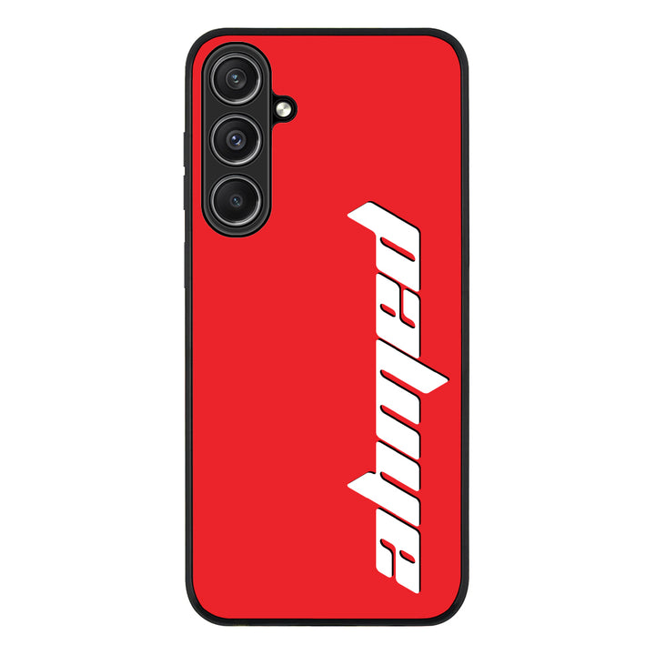Samsung Galaxy S23 FE / Rugged Black Custom Text, Vertical Name Phone Case - Samsung S Series - Stylizedd.com