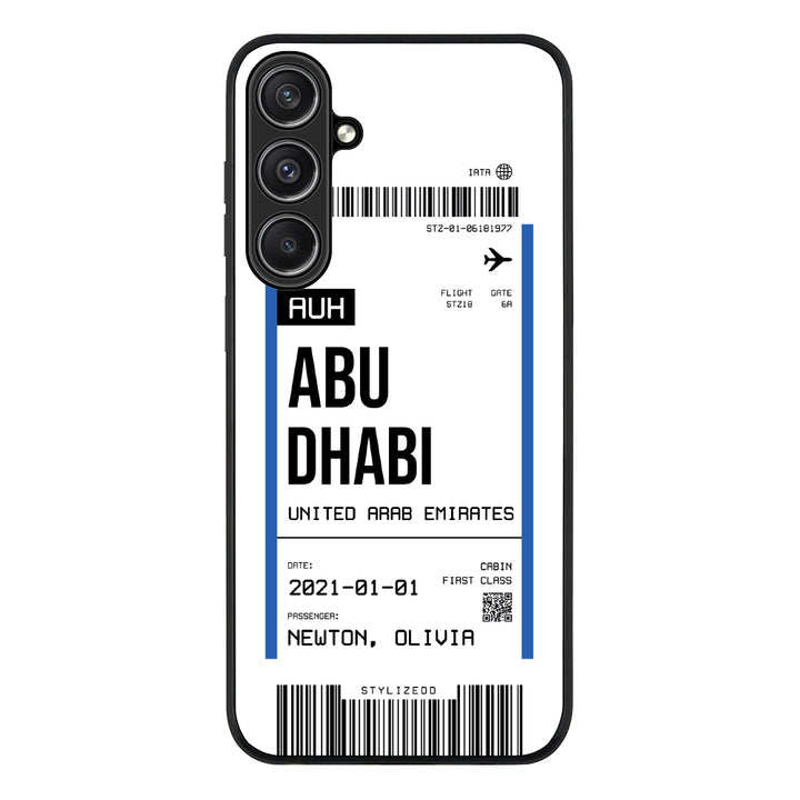 Samsung Galaxy S23 FE / Rugged Black Custom Flight Boarding Pass Ticket Phone Case - Samsung S Series - Stylizedd.com