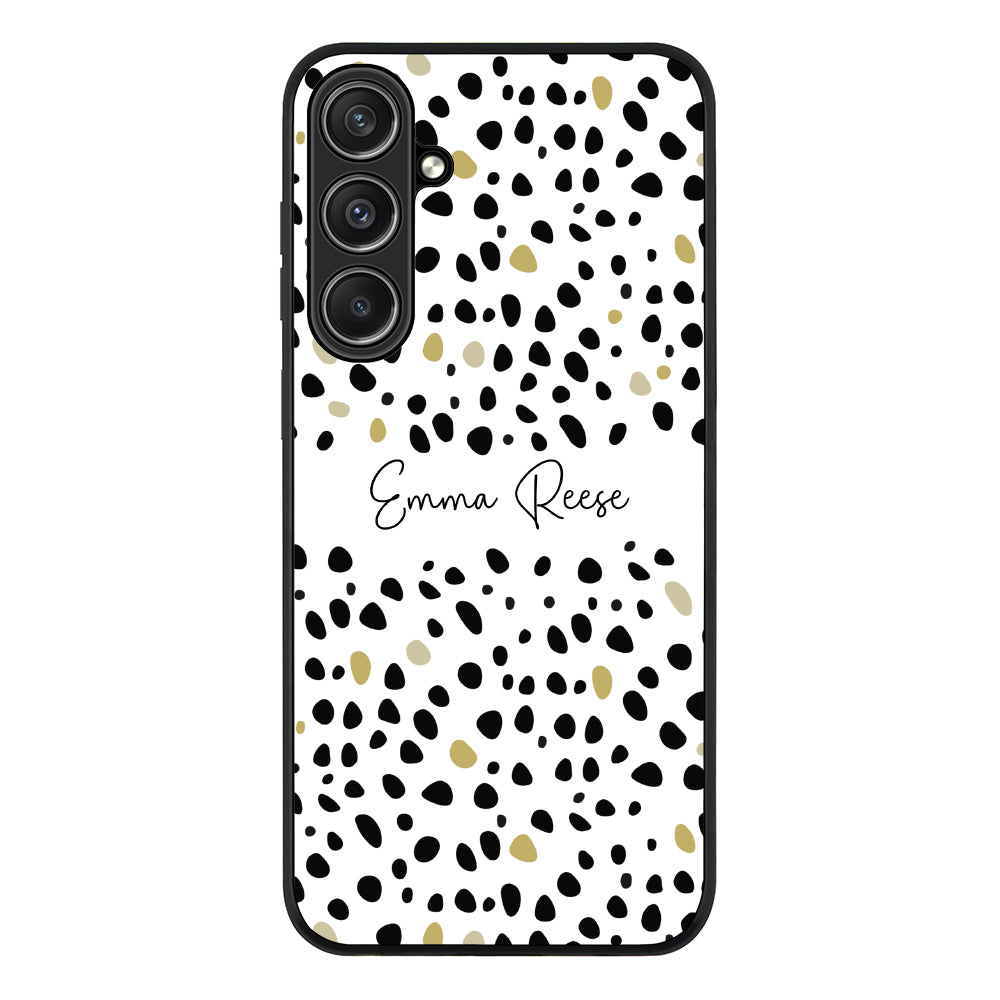 Samsung Galaxy S23 FE / Rugged Black Pebble Multi Color Custom Text, My Name Phone Case - Samsung S Series - Stylizedd.com