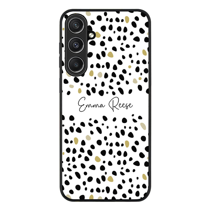 Samsung Galaxy S23 FE / Rugged Black Pebble Multi Color Custom Text, My Name Phone Case - Samsung S Series - Stylizedd.com