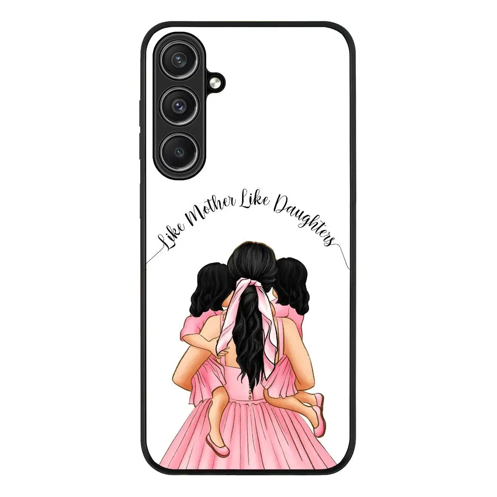 Samsung Galaxy S23 FE / Rugged Black Mother 2 daughters Custom Clipart, Text Phone Case - Samsung S Series - Stylizedd.com