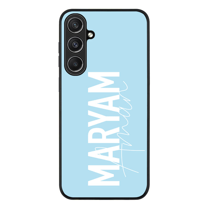 Samsung Galaxy S23 FE / Rugged Black Personalized Name Vertical, Phone Case - Samsung S Series - Stylizedd.com