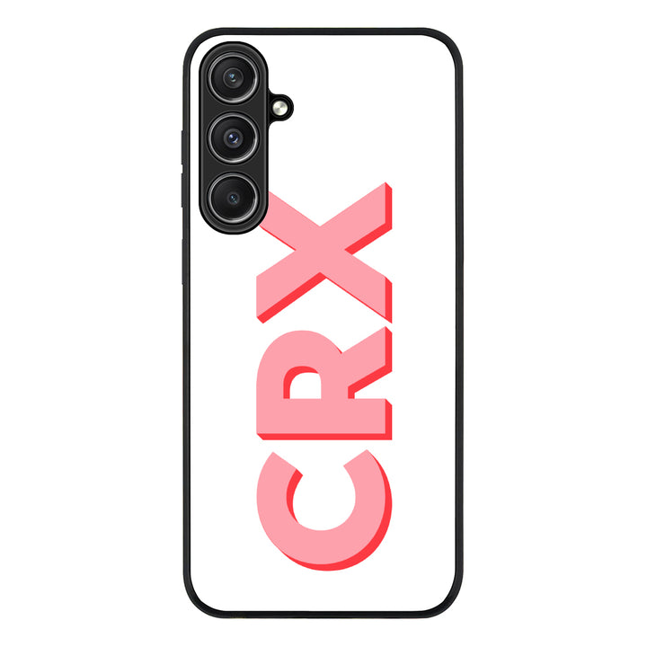 Samsung Galaxy S23 FE / Rugged Black Personalized Monogram Initial 3D Shadow Text Phone Case - Samsung S Series - Stylizedd.com