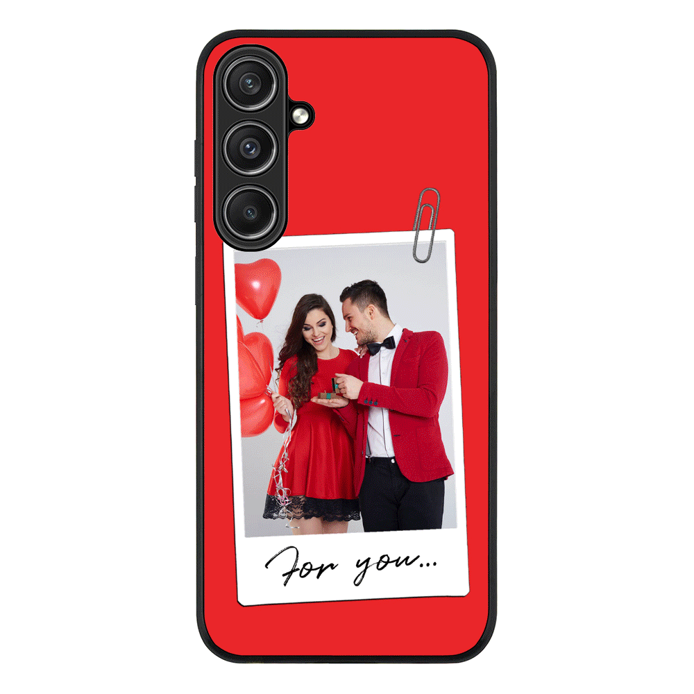 Samsung Galaxy S23 FE / Rugged Black Personalized Polaroid Photo Valentine, Phone Case - Samsung S Series - Stylizedd.com