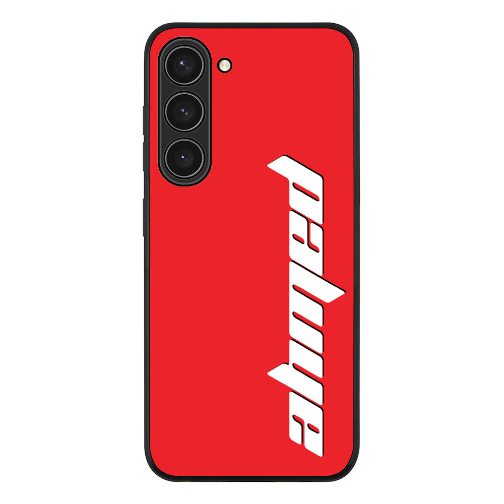 Samsung Galaxy S23 Plus / Rugged Black Custom Text, Vertical Name Phone Case - Samsung S Series - Stylizedd.com