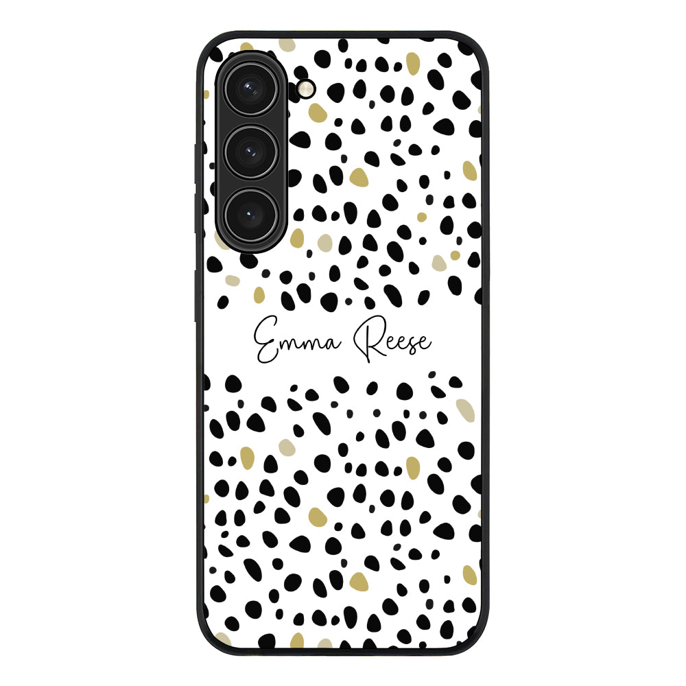 Samsung Galaxy S23 Plus / Rugged Black Pebble Multi Color Custom Text, My Name Phone Case - Samsung S Series - Stylizedd.com
