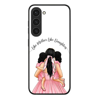 Samsung Galaxy S23 Plus / Rugged Black Mother 2 daughters Custom Clipart, Text Phone Case - Samsung S Series - Stylizedd.com