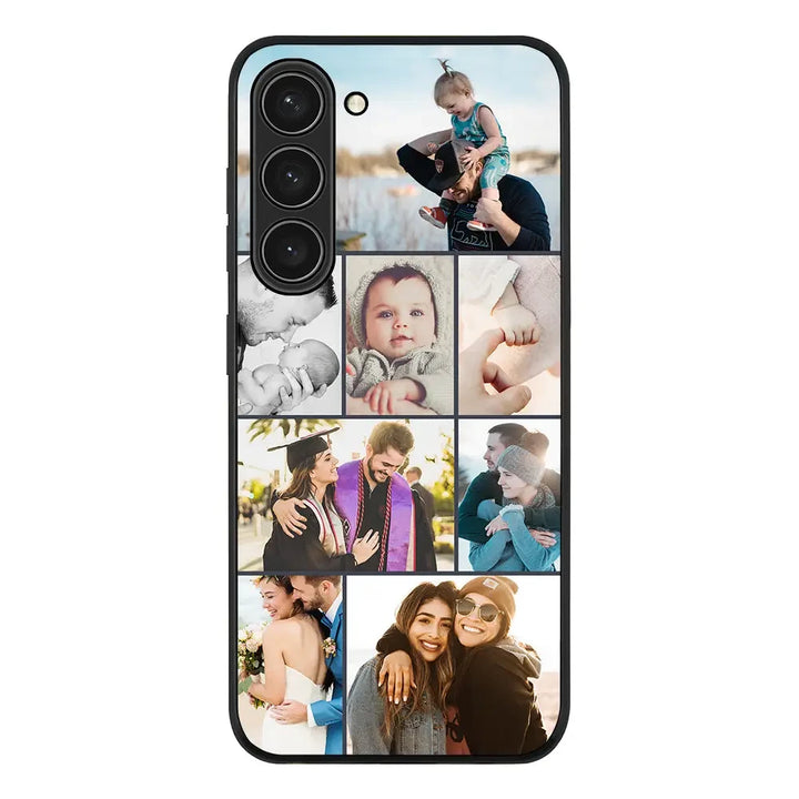 Samsung Galaxy S23 Plus / Rugged Black Personalised Photo Collage Grid Phone Case - Samsung S Series - Stylizedd.com