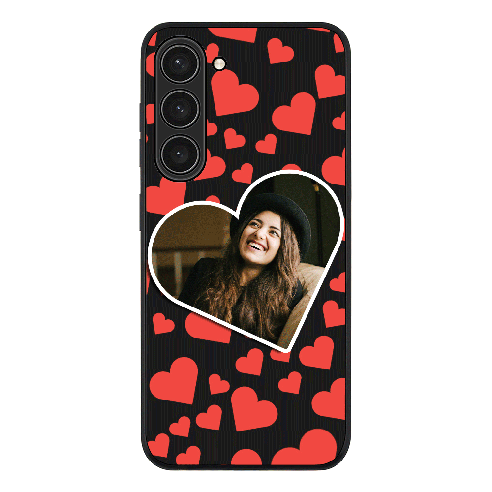 Samsung Galaxy S23 Plus / Rugged Black Custom Photo Heart shaped, Phone Case - Samsung S Series - Samsung S Series - Stylizedd.com