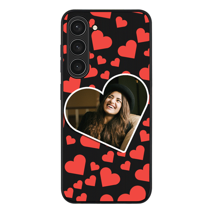 Samsung Galaxy S23 Plus / Rugged Black Custom Photo Heart shaped, Phone Case - Samsung S Series - Samsung S Series - Stylizedd.com