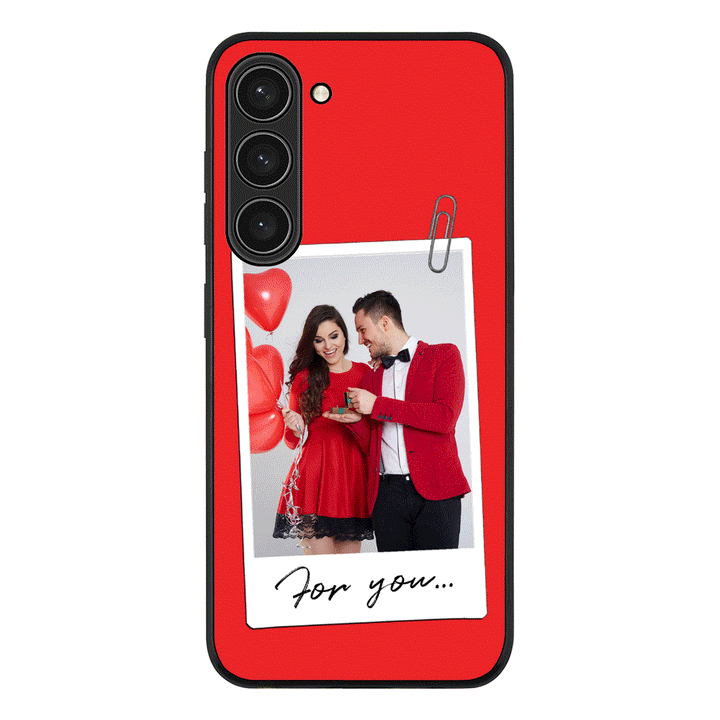 Samsung Galaxy S23 Plus / Rugged Black Personalized Polaroid Photo Valentine, Phone Case - Samsung S Series - Stylizedd.com