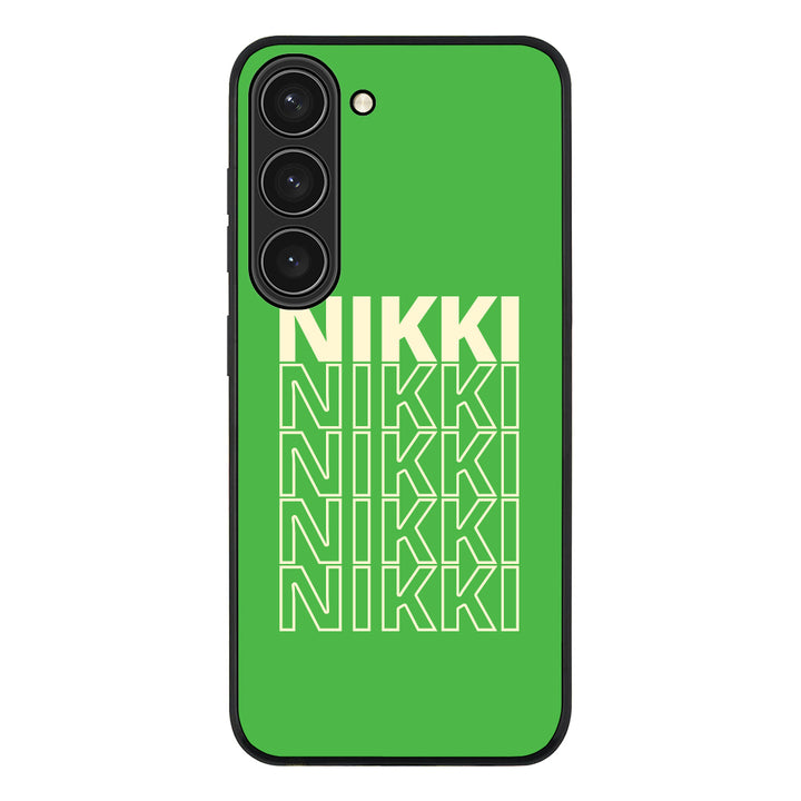 Samsung Galaxy S23 / Rugged Black Repeated Monogram Phone Case - Samsung S Series - Stylizedd.com