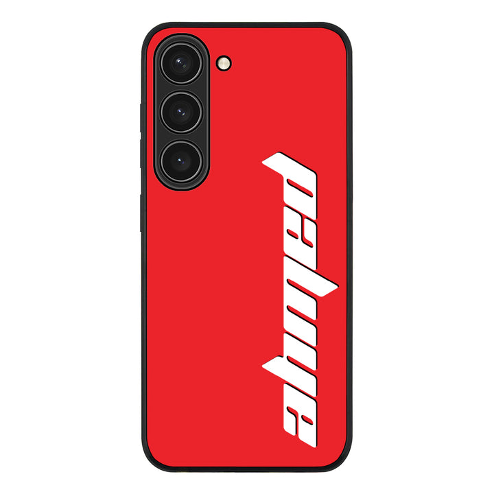 Samsung Galaxy S23 / Rugged Black Custom Text, Vertical Name Phone Case - Samsung S Series - Stylizedd.com