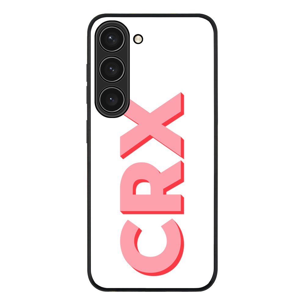 Samsung Galaxy S23 / Rugged Black Personalized Monogram Initial 3D Shadow Text Phone Case - Samsung S Series - Stylizedd.com
