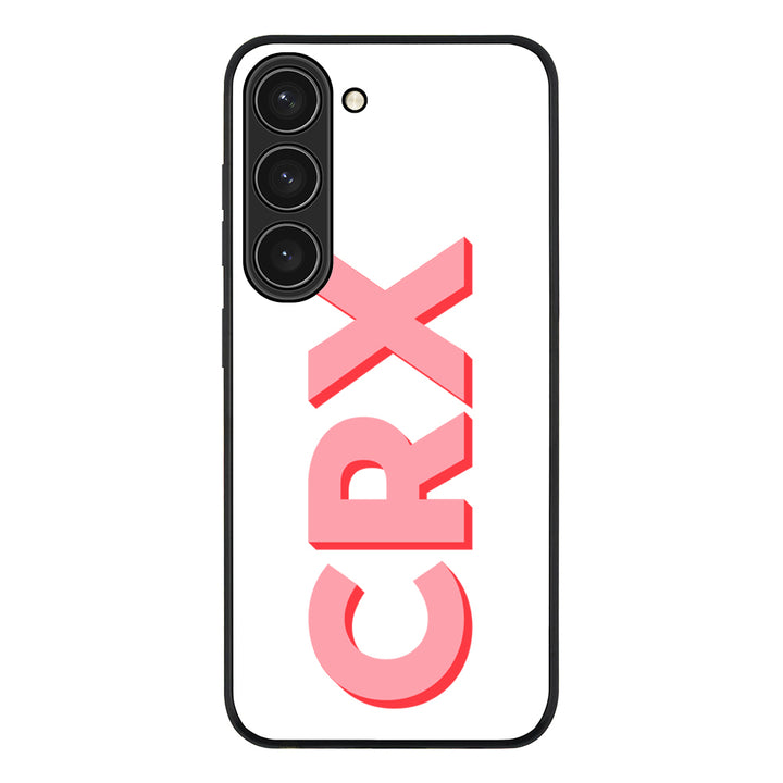 Samsung Galaxy S23 / Rugged Black Personalized Monogram Initial 3D Shadow Text Phone Case - Samsung S Series - Stylizedd.com