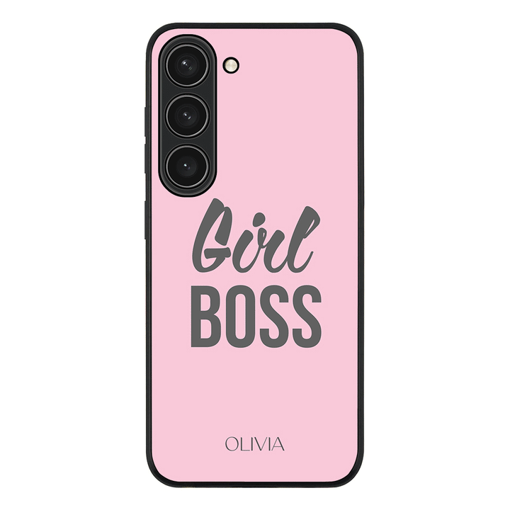 Samsung Galaxy S23 / Rugged Black Personalized Name Girl Boss, Phone Case - Samsung S Series - Stylizedd.com