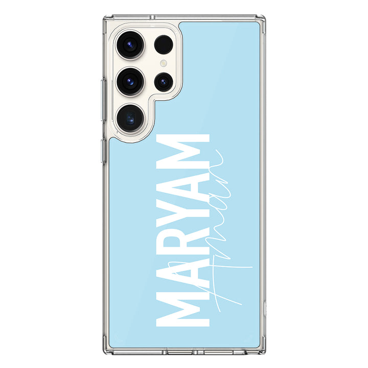 Samsung Galaxy S23 Ultra / Clear Classic Personalized Name Vertical, Phone Case - Samsung S Series - Stylizedd.com
