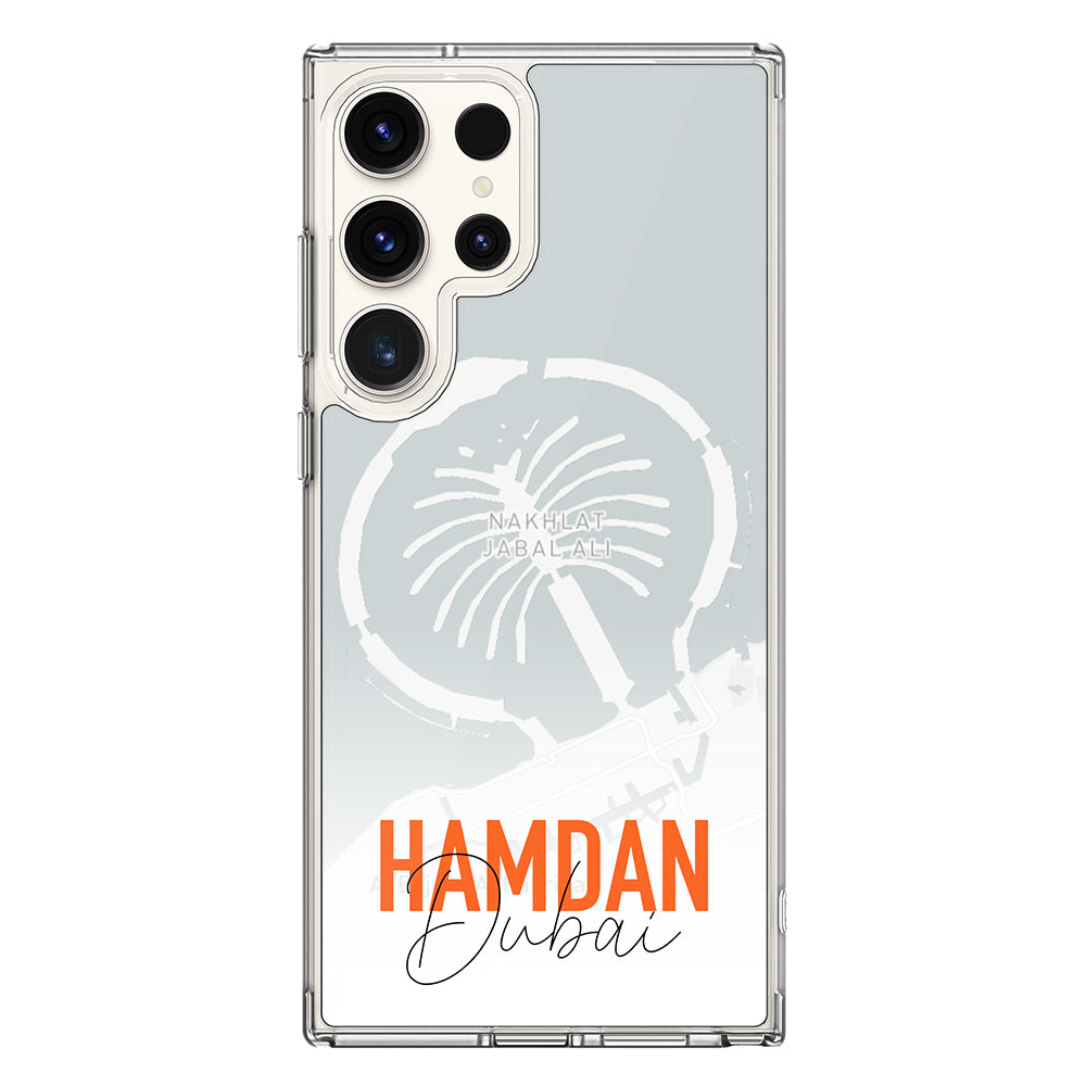 Samsung Galaxy S23 Ultra / Clear Classic Personalized Location Map & Name, Phone Case - Samsung S Series - Stylizedd.com