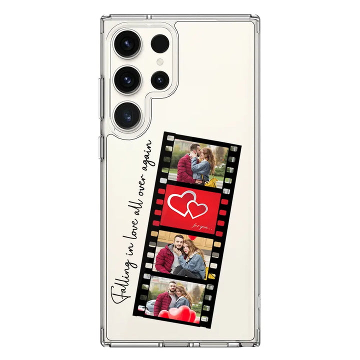 Custom Valentine Photo Film Strips Phone Case - Samsung S Series - Galaxy S24 Ultra / Clear Classic