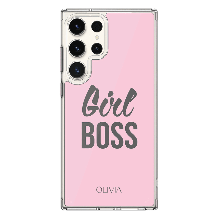 Samsung Galaxy S23 Ultra / Clear Classic Personalized Name Girl Boss, Phone Case - Samsung S Series - Stylizedd.com