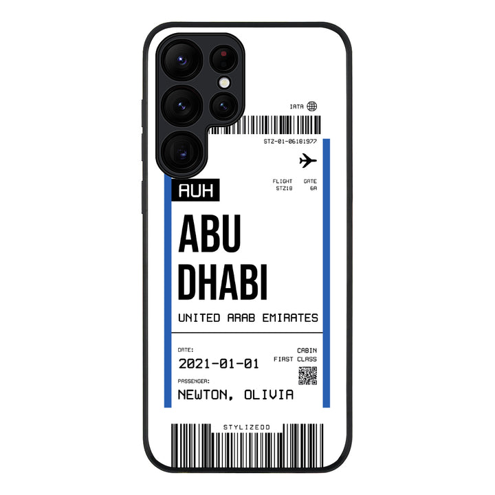 Samsung Galaxy S23 Ultra / Rugged Black Custom Flight Boarding Pass Ticket Phone Case - Samsung S Series - Stylizedd.com