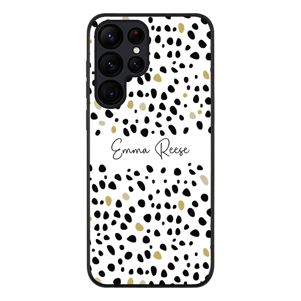 Samsung Galaxy S23 Ultra / Rugged Black Pebble Multi Color Custom Text, My Name Phone Case - Samsung S Series - Stylizedd.com