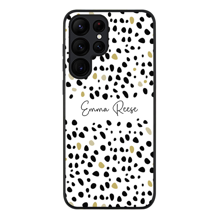 Samsung Galaxy S23 Ultra / Rugged Black Pebble Multi Color Custom Text, My Name Phone Case - Samsung S Series - Stylizedd.com