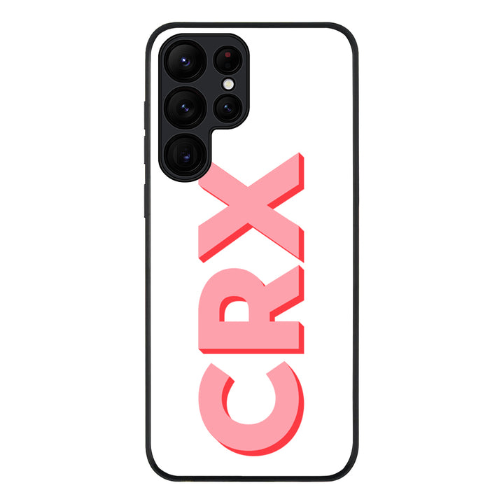 Samsung Galaxy S23 Ultra / Rugged Black Personalized Monogram Initial 3D Shadow Text Phone Case - Samsung S Series - Stylizedd.com