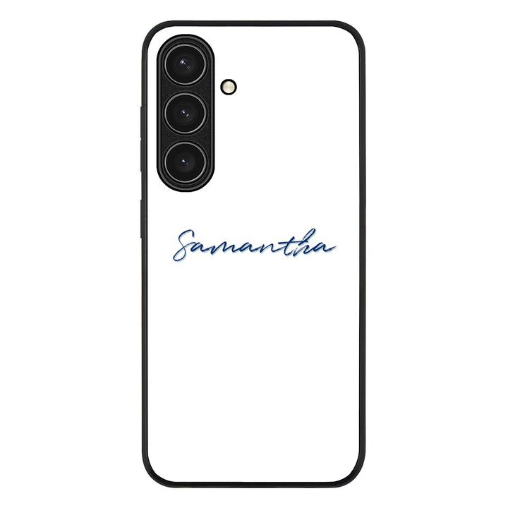 Samsung Galaxy S24 FE / Rugged Black Custom Text, My Name Phone Case - Samsung S Series - Stylizedd.com