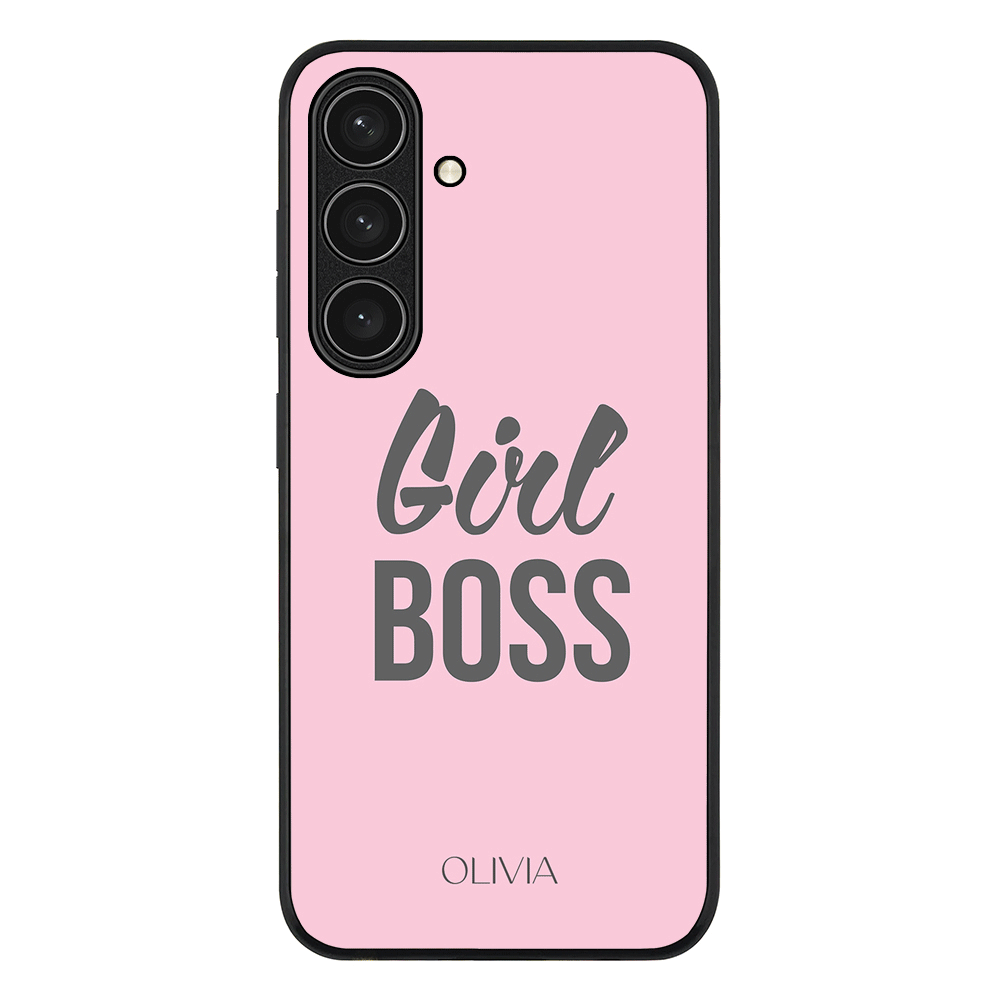 Samsung Galaxy S24 FE / Rugged Black Personalized Name Girl Boss, Phone Case - Samsung S Series - Stylizedd.com