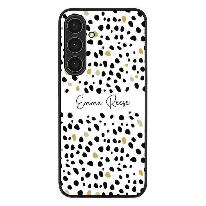 Samsung Galaxy S24 Plus / Rugged Black Pebble Multi Color Custom Text, My Name Phone Case - Samsung S Series - Stylizedd.com
