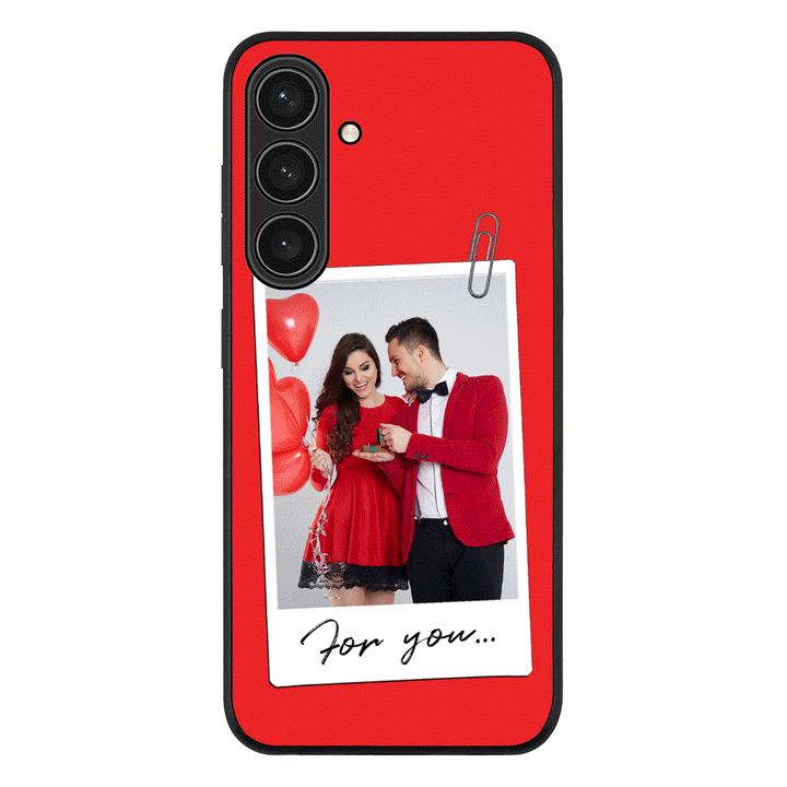 Samsung Galaxy S24 Plus / Rugged Black Personalized Polaroid Photo Valentine, Phone Case - Samsung S Series - Stylizedd.com