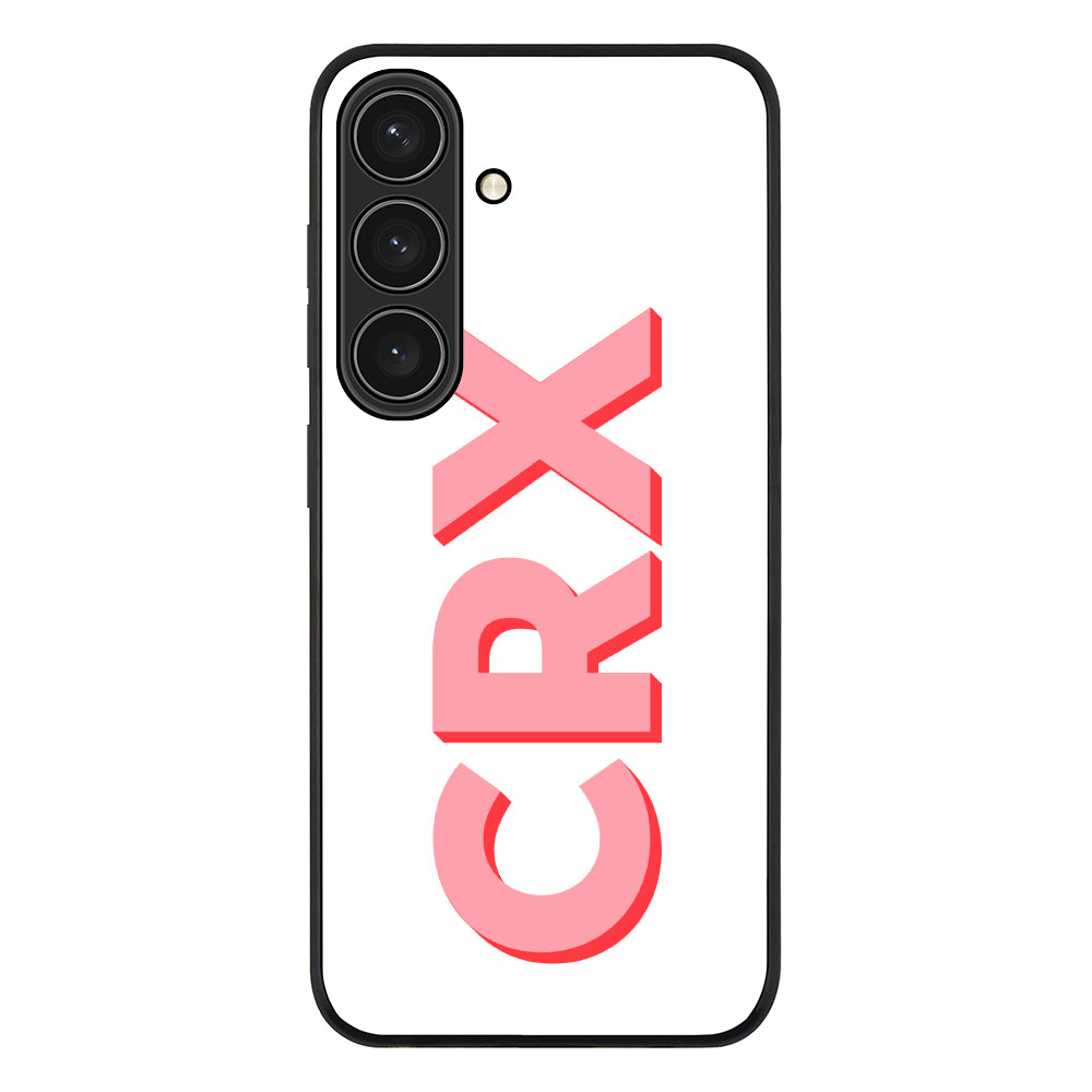 Samsung Galaxy S24 / Rugged Black Personalized Monogram Initial 3D Shadow Text Phone Case - Samsung S Series - Stylizedd.com