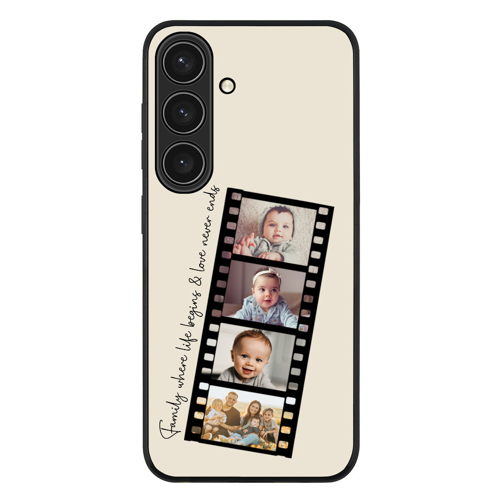 Samsung Galaxy S24 / Rugged Black Custom Film Strips Personalised Movie Strip, Phone Case - Samsung S Series - Stylizedd.com