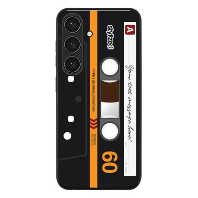 Samsung Galaxy S24 / Rugged Black Phone Case Custom Retro Cassette Tape Phone Case - Samsung S Series - Stylizedd