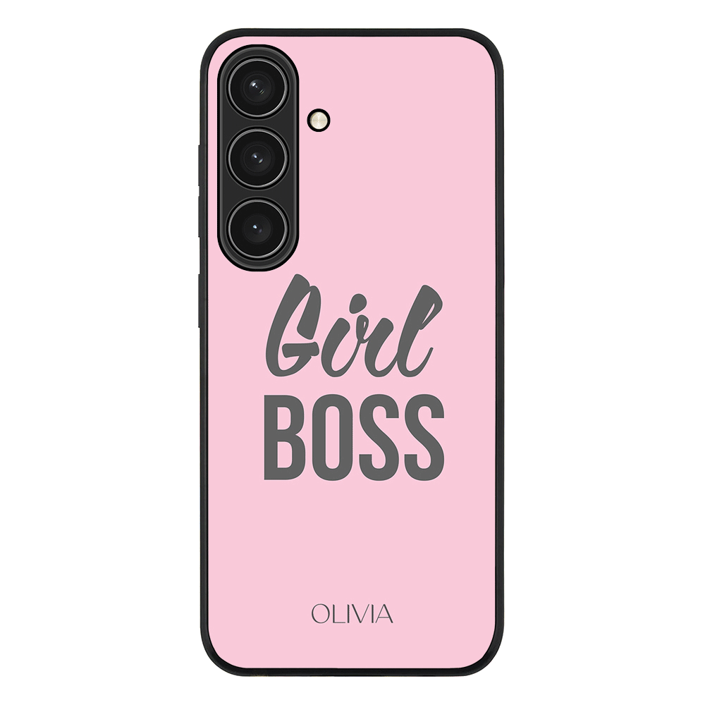 Samsung Galaxy S25 / Rugged Black Personalized Name Girl Boss, Phone Case - Samsung S Series - Stylizedd.com