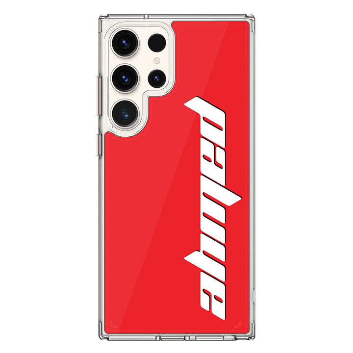 Samsung Galaxy S24 Ultra / Clear MagSafe Custom Text, Vertical Name Phone Case - Samsung S Series - Stylizedd.com