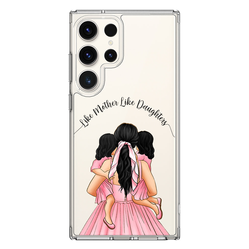 Samsung Galaxy S24 Ultra / Clear MagSafe Mother 2 daughters Custom Clipart, Text Phone Case - Samsung S Series - Stylizedd.com
