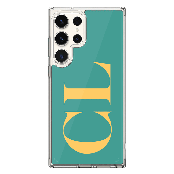 Samsung Galaxy S24 Ultra / Clear MagSafe Personalized Monogram Large Initial 3D Shadow Text, Phone Case - Samsung S Series - Stylizedd.com