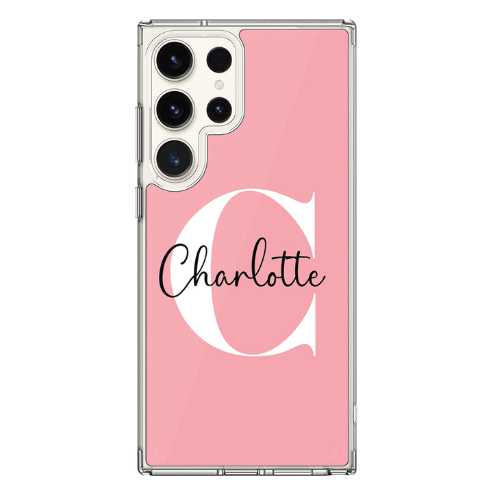 Samsung Galaxy S24 Ultra / Clear MagSafe Custom Monogram Large Initial Name & Letter, Phone Case - Samsung S Series - Stylizedd.com